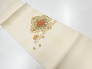 リサイクル　汕頭相良刺繍花模様袋帯